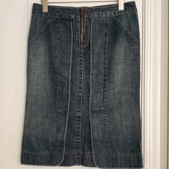 A/X Armani Exchange Dresses & Skirts - Armani Exchange Y2K Denim Kick Pleat Pencil Skirt